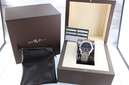 Used DeWitt Academia Furtive Blue Dial Steel Automatic 43mm Full Set - RYBrandshop