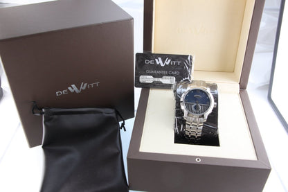 Used DeWitt Academia Furtive Blue Dial Steel Automatic 43mm Full Set - RYBrandshop