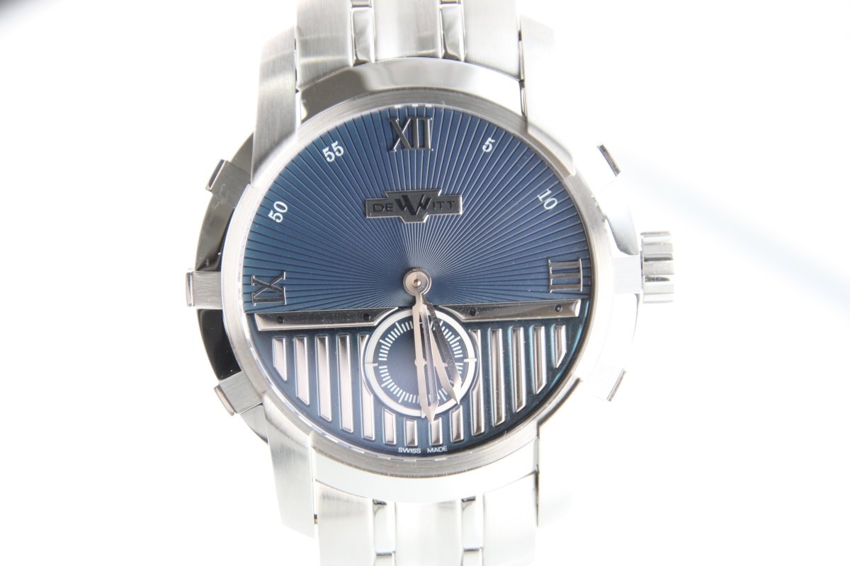 Used DeWitt Academia Furtive Blue Dial Steel Automatic 43mm Full Set - RYBrandshop