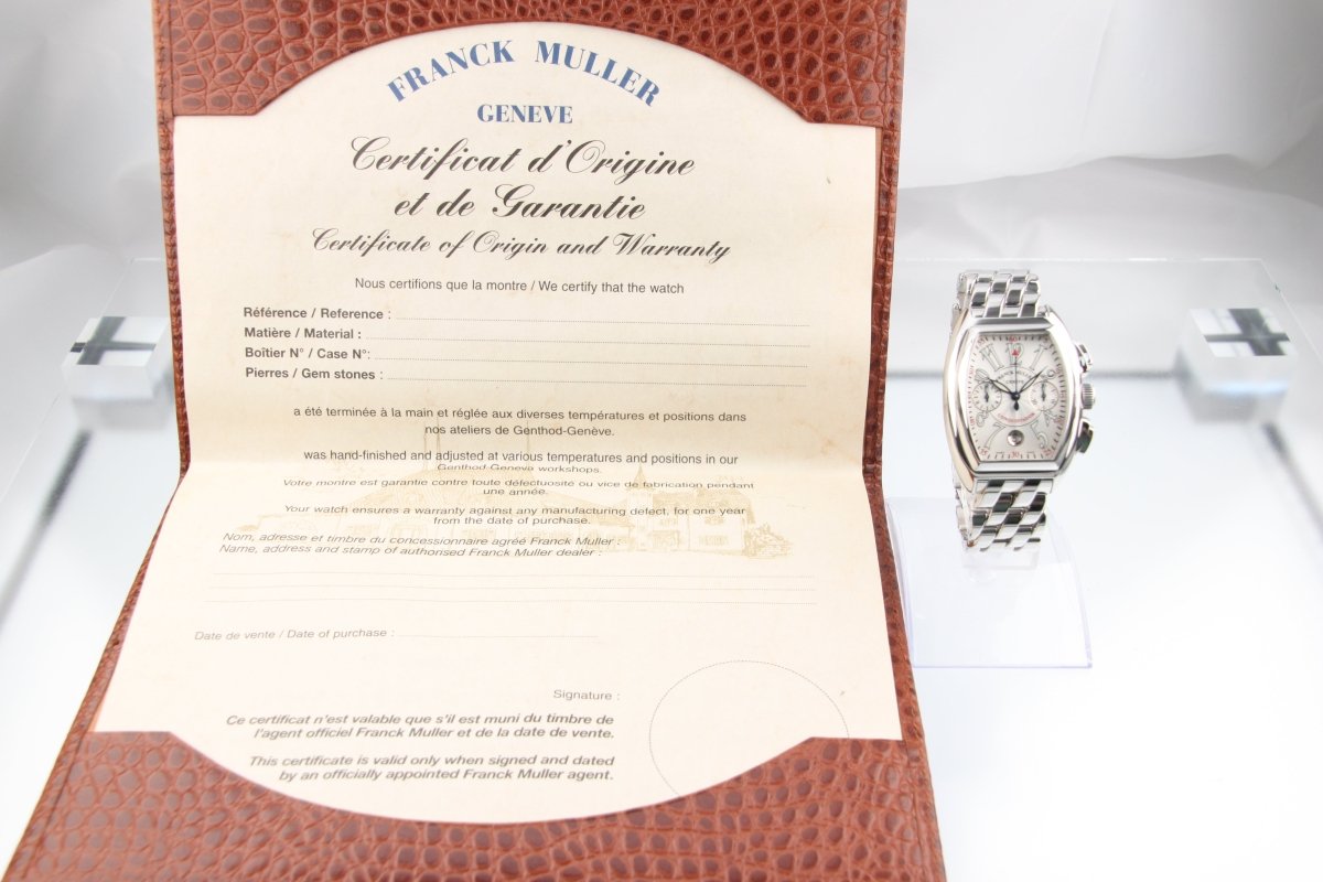 Used Franck Muller Conquistador Chronograph 8005CC White Dial Automatic Serviced - RYBrandshop