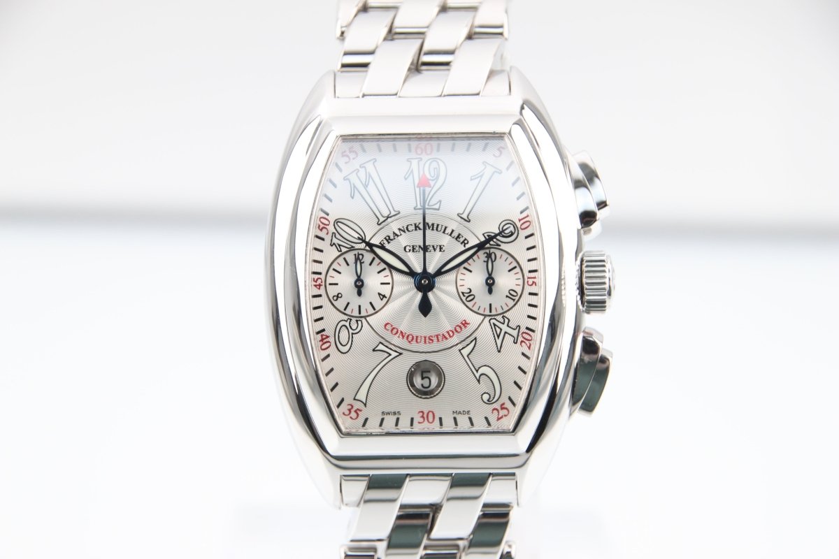 Used Franck Muller Conquistador Chronograph 8005CC White Dial Automatic Serviced - RYBrandshop