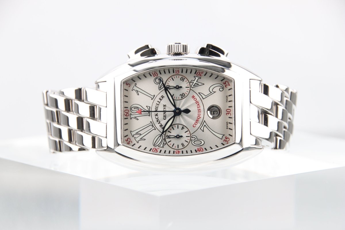 Used Franck Muller Conquistador Chronograph 8005CC White Dial Automatic Serviced - RYBrandshop