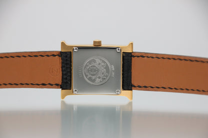 HERMES H Watch HH1.201 Ivory Dial SS Leather Quartz 21mm Image Position 10