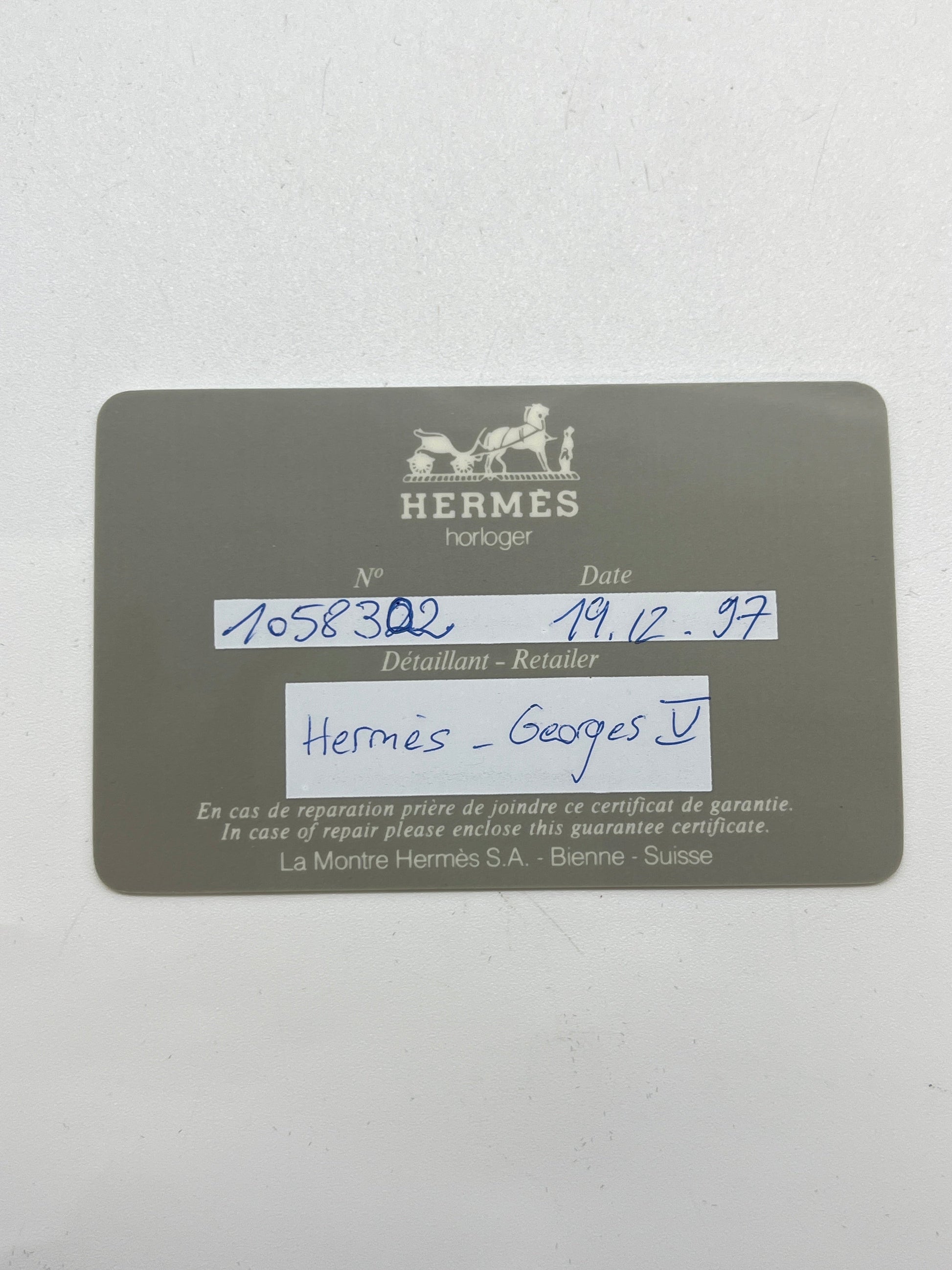 HERMES H Watch HH1.201 Ivory Dial SS Leather Quartz 21mm Image Position 14