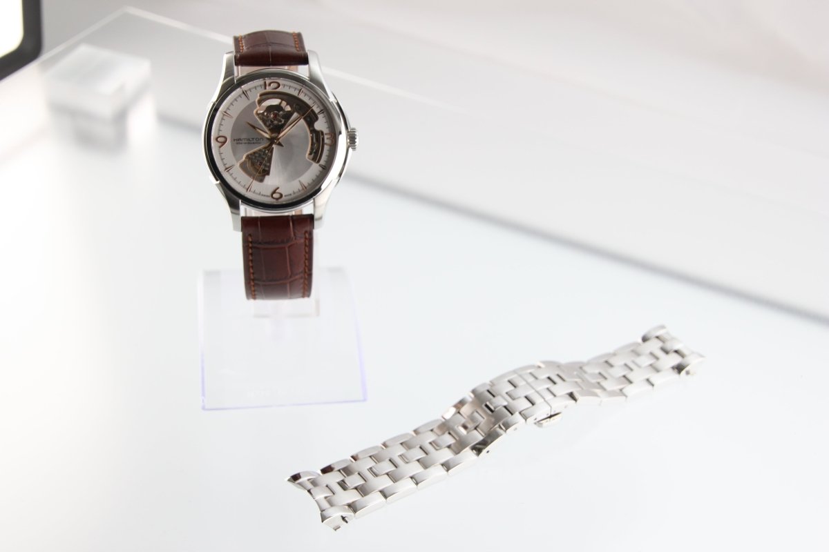 Used Hamilton Jazzmaster Open Heart Automatic H325651 Silver Dial 40mm Watch - RYBrandshop