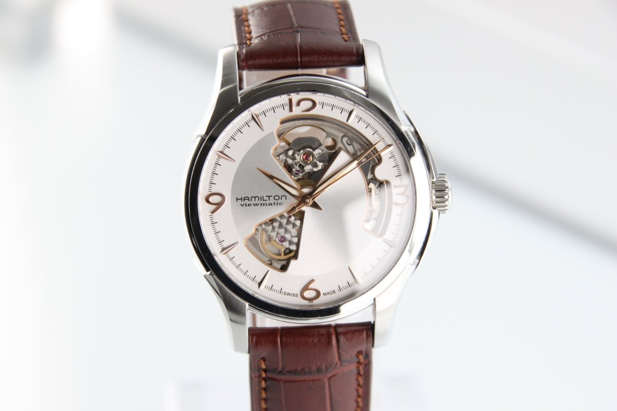 Used Hamilton Jazzmaster Open Heart Automatic H325651 Silver Dial 40mm Watch - RYBrandshop