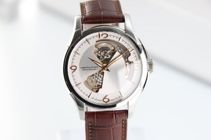 Used Hamilton Jazzmaster Open Heart Automatic H325651 Silver Dial 40mm Watch - RYBrandshop