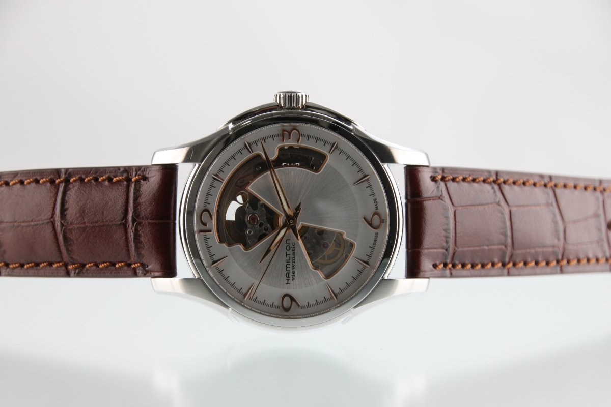 Used Hamilton Jazzmaster Open Heart Automatic H325651 Silver Dial 40mm Watch - RYBrandshop