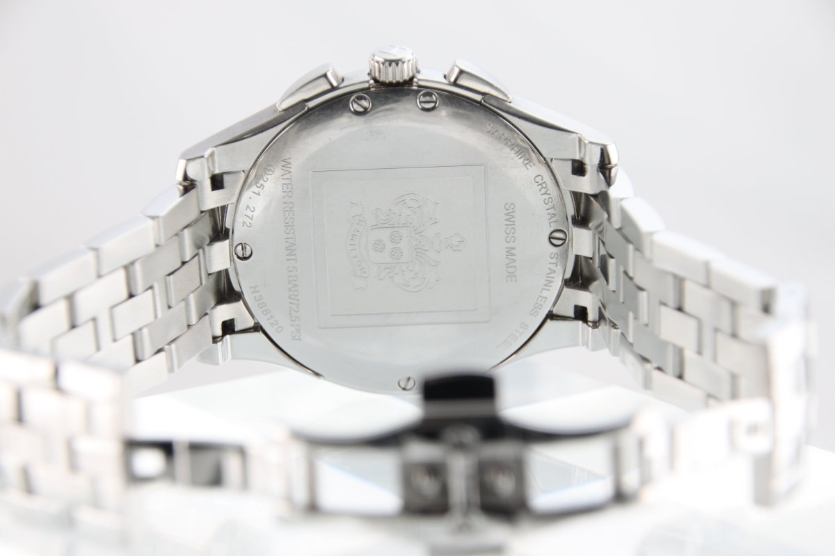 Used Hamilton Jazzmaster Chronograph H375120 Black Dial Quartz Men's Watch - RYBrandshop