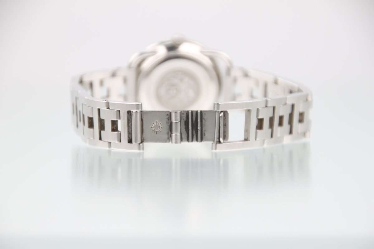 Used Hermes Arceau White Dial Quartz 25mm Steel Ladies Watch AR3.210 - RYBrandshop