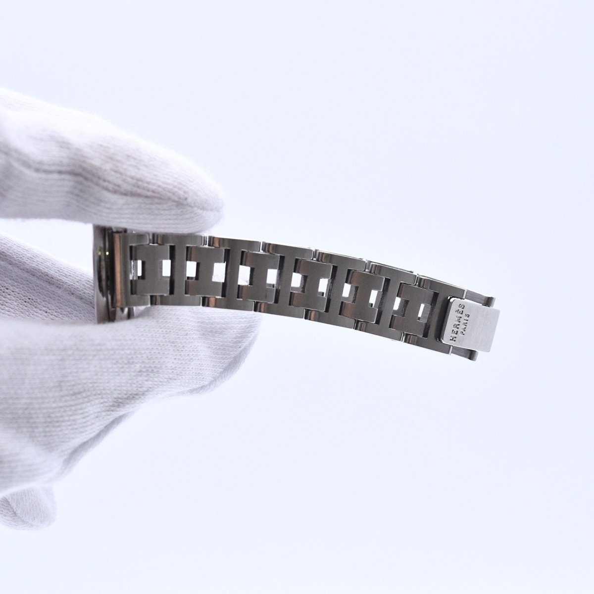 Used Hermes Arceau White Dial Quartz 25mm Steel Ladies Watch AR3.210 - RYBrandshop