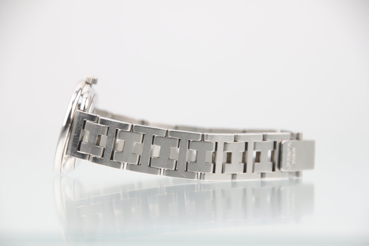Used Hermes Arceau White Dial Quartz 25mm Steel Ladies Watch AR3.210 - RYBrandshop