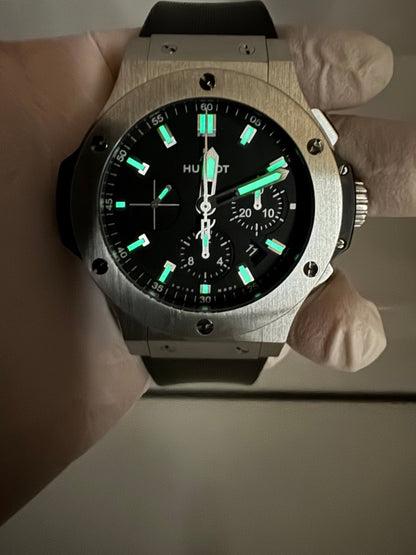 Used Hublot Big Bang Steel 44mm Black Dial Automatic Chronograph 301.SX.1170.RX - RYBrandshop