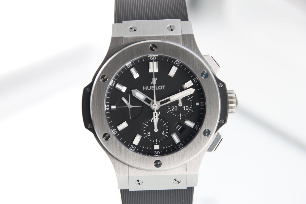 Used Hublot Big Bang Steel 44mm Black Dial Automatic Chronograph 301.SX.1170.RX - RYBrandshop