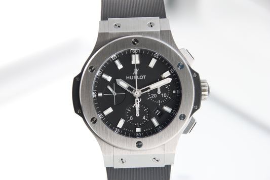 Used Hublot Big Bang Steel 44mm Black Dial Automatic Chronograph 301.SX.1170.RX