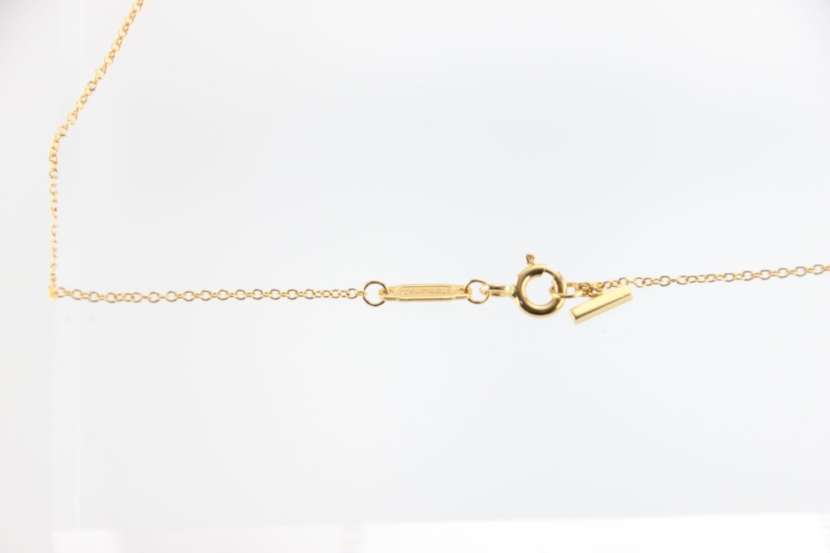 Used Tiffany & Co. T Smile Necklace Mini 18K Yellow Gold Au750 2.3g Authentic B S0016 - RYBrandshop