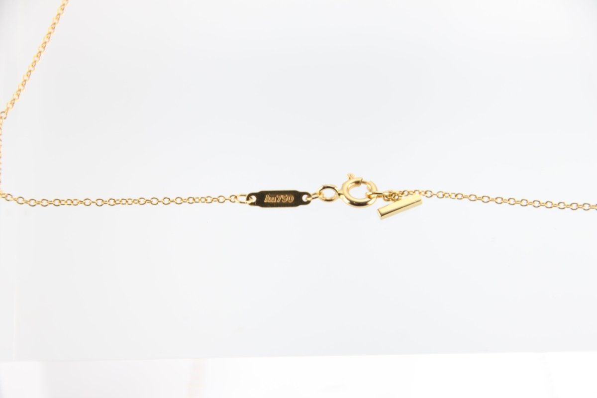 Used Tiffany & Co. T Smile Necklace Mini 18K Yellow Gold Au750 2.3g Authentic B S0016 - RYBrandshop