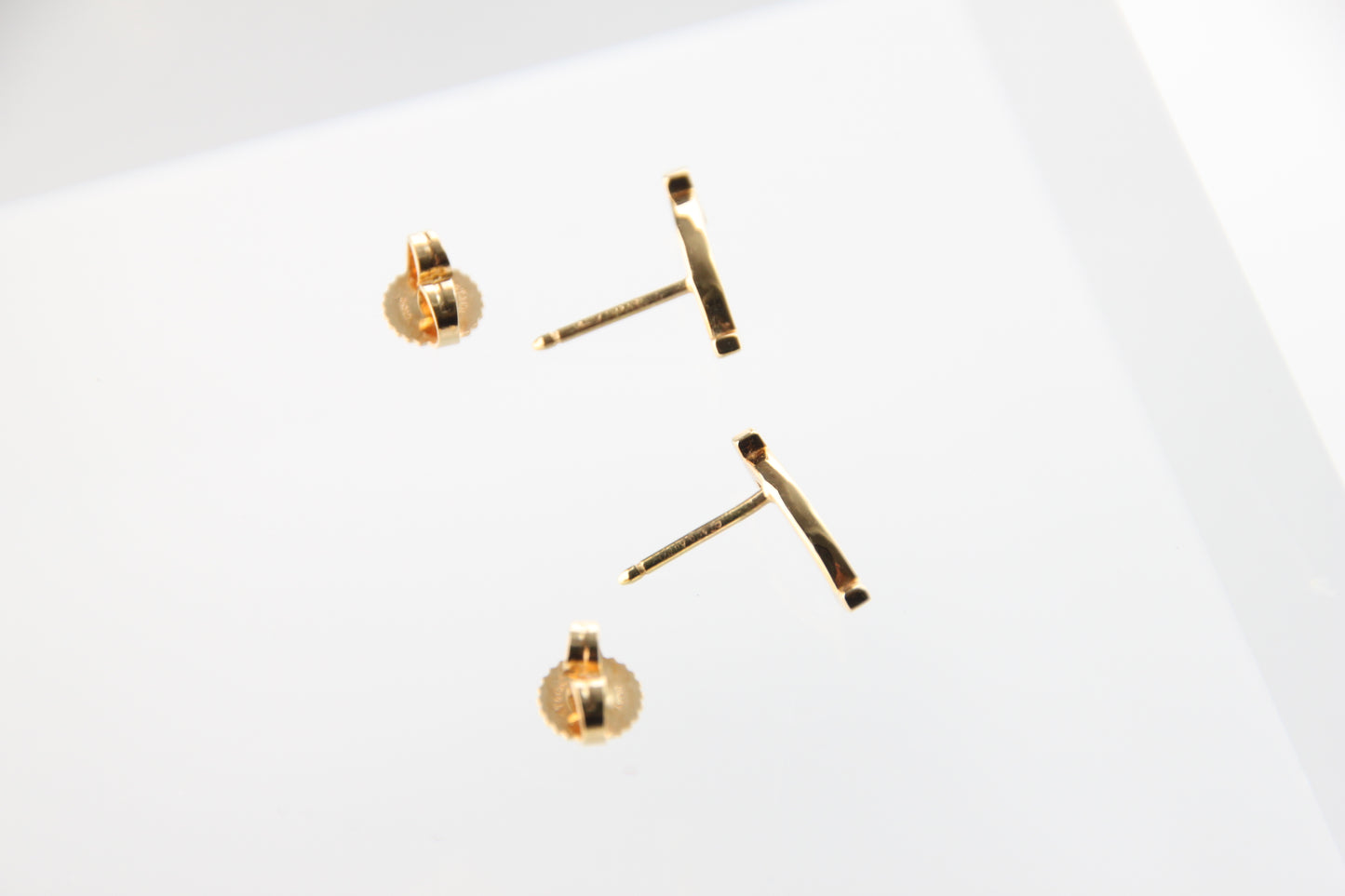 Used Tiffany & Co. T Smile Mini Earrings 18K Yellow Gold Au750 1.6g Authentic B S0017