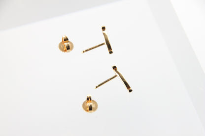 Used Tiffany & Co. T Smile Mini Earrings 18K Yellow Gold Au750 1.6g Authentic B S0017