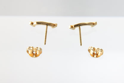 Used Tiffany & Co. T Smile Mini Earrings 18K Yellow Gold Au750 1.6g Authentic B S0017