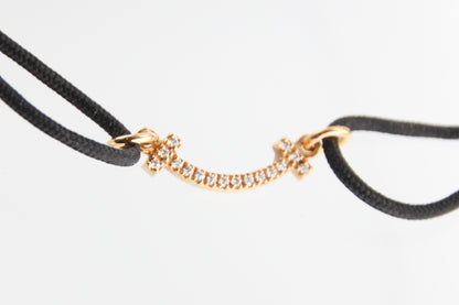 Used Tiffany & Co. T Smile Mini Diamond Bracelet 18K Rose Gold Au750 0.8g B S0018