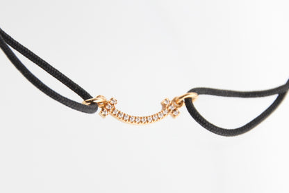 Used Tiffany & Co. T Smile Mini Diamond Bracelet 18K Rose Gold Au750 0.8g B S0018