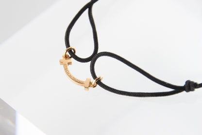 Used Tiffany & Co. T Smile Mini Diamond Bracelet 18K Rose Gold Au750 0.8g B S0018