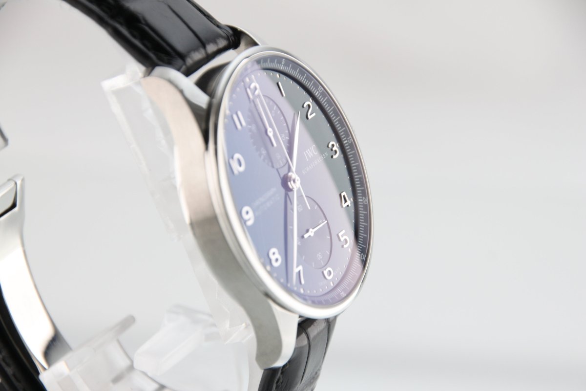 Used IWC Portugieser Chronograph IW371491 Blue Dial 41mm Full Set - RYBrandshop