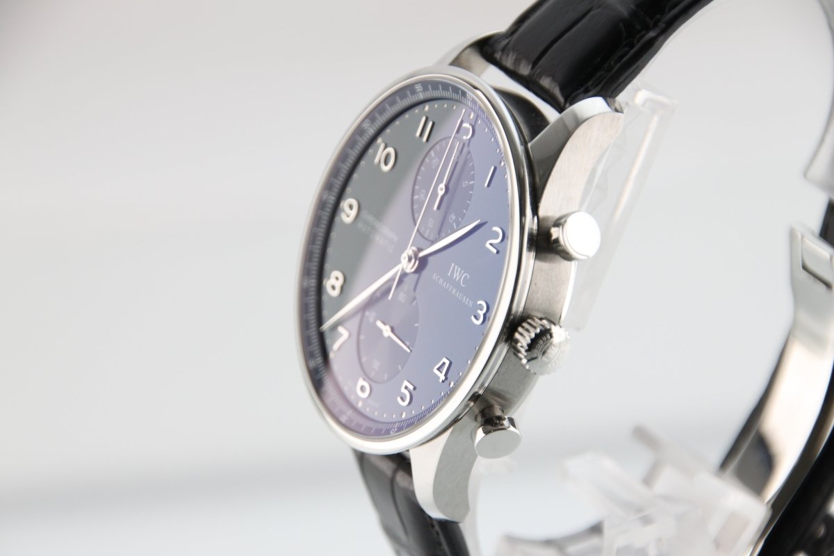 Used IWC Portugieser Chronograph IW371491 Blue Dial 41mm Full Set - RYBrandshop