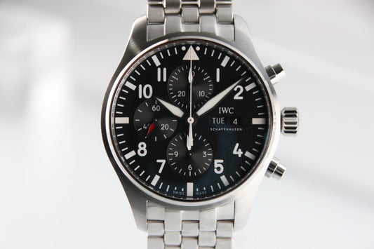 Used IWC Pilot's Watch Chronograph IW377709 Stainless Steel Automatic Men's Watch - RYBrandshop