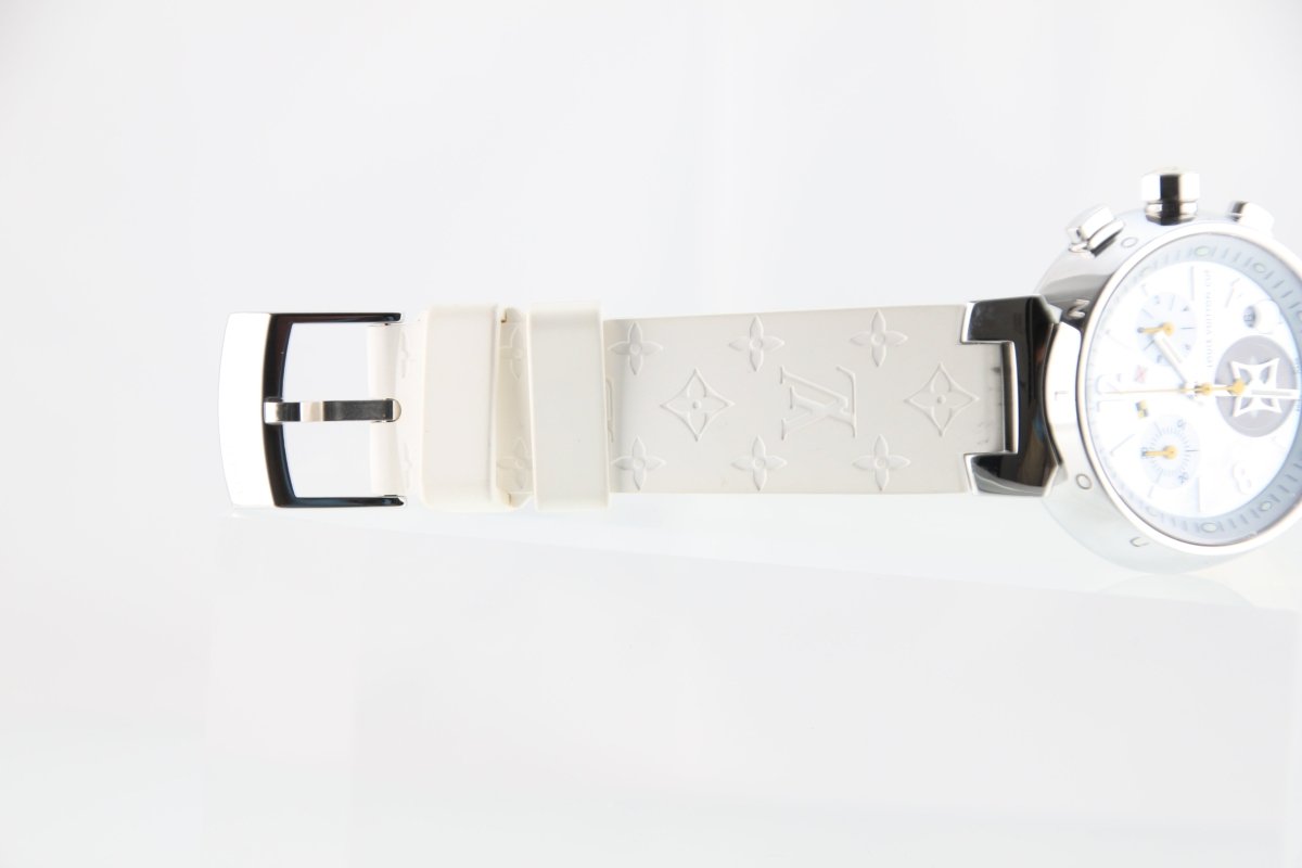 Used Louis Vuitton Tambour Lovely Cup Q132C Mother of Pearl Dial Quartz Chronograph - RYBrandshop