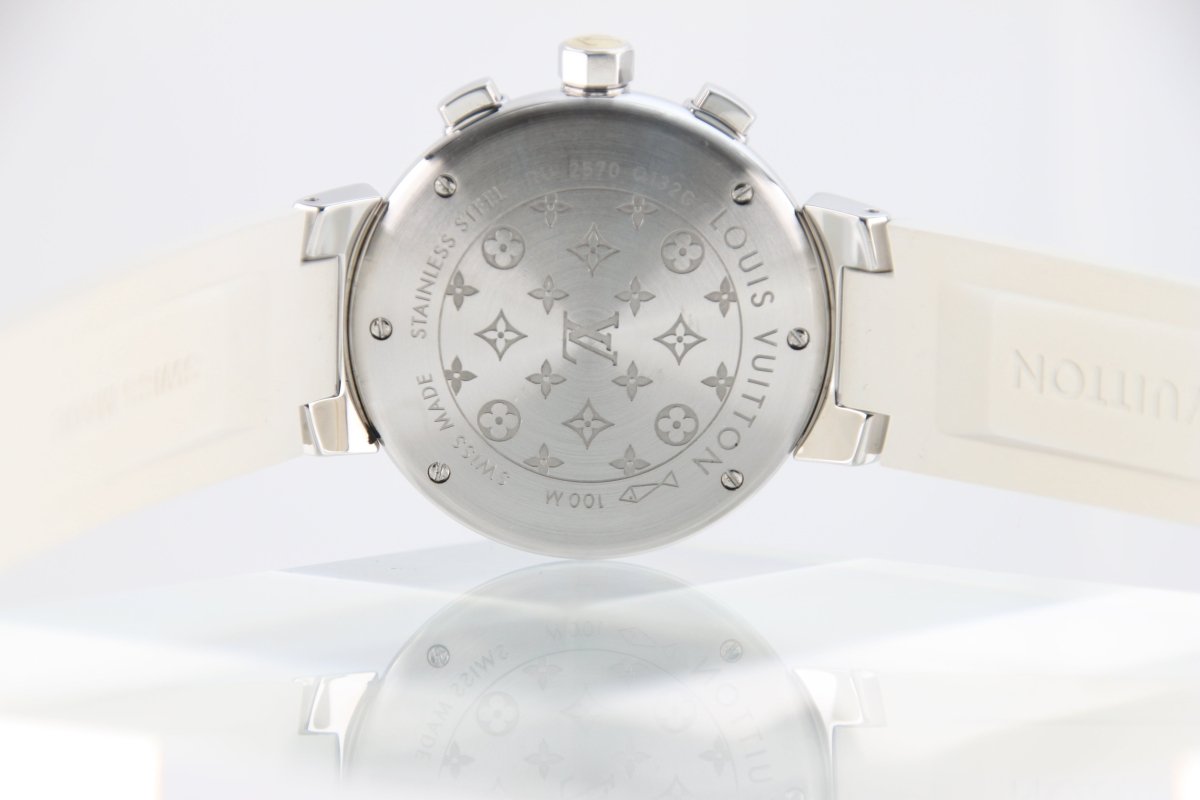 Used Louis Vuitton Tambour Lovely Cup Q132C Mother of Pearl Dial Quartz Chronograph - RYBrandshop