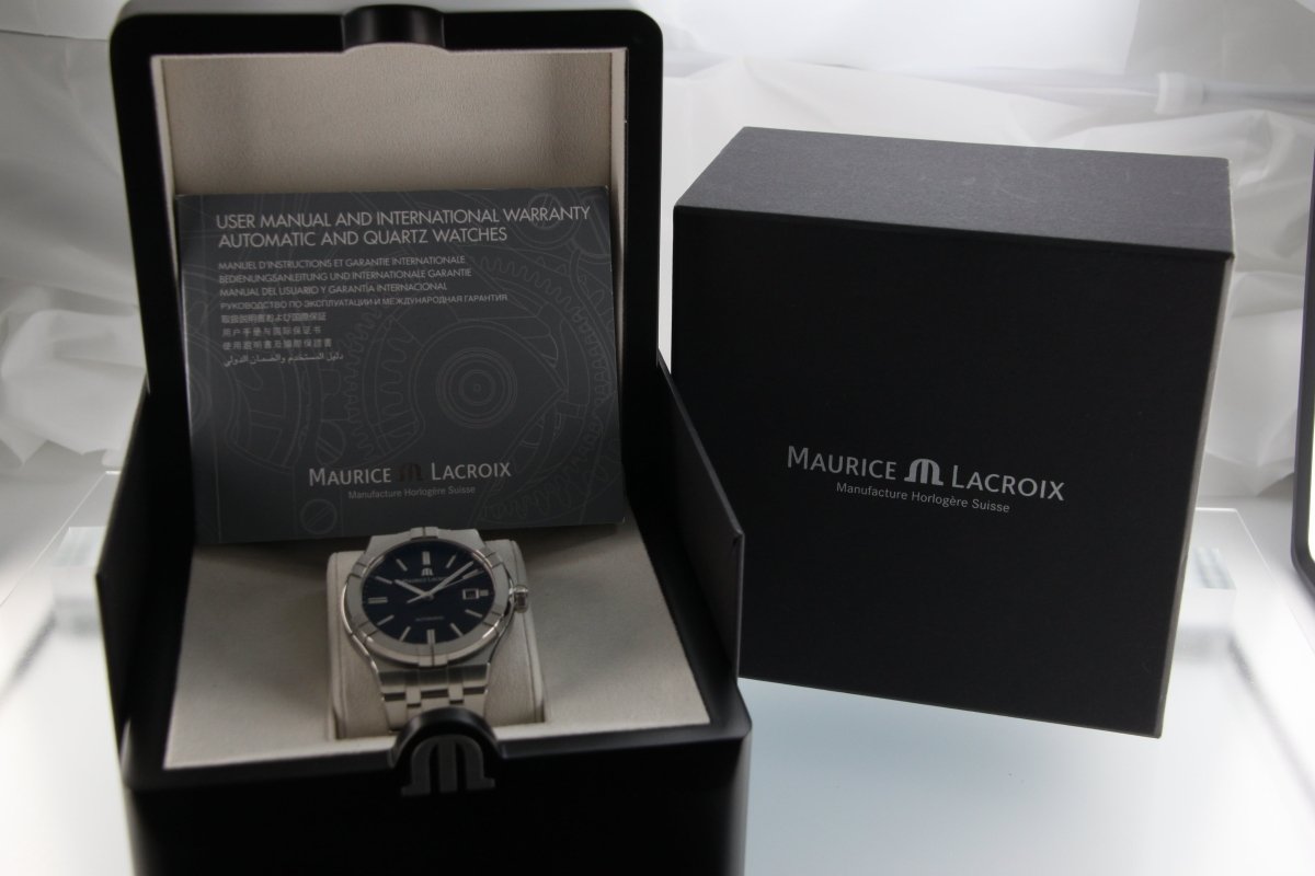 Used Maurice Lacroix Aikon Automatic AI6008 - SS002 - 330 - 1 Black Dial 42mm - RYBrandshop