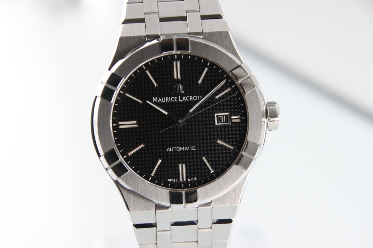 Used Maurice Lacroix Aikon Automatic AI6008 - SS002 - 330 - 1 Black Dial 42mm - RYBrandshop