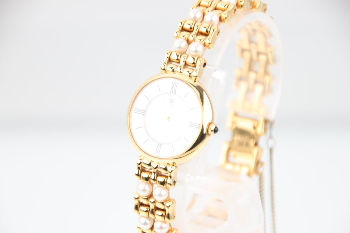 Used Mikimoto Luxury Pearl Bracelet MOP Dial Quartz Ladies Watch 2P20-0530 - RYBrandshop
