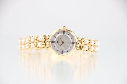 Used Mikimoto Luxury Pearl Bracelet MOP Dial Quartz Ladies Watch 2P20-0530 - RYBrandshop