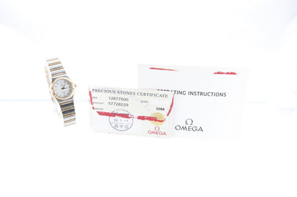 Used OMEGA Constellation Mini 1267.75 18K Gold Steel Diamond 23mm Watch - RYBrandshop