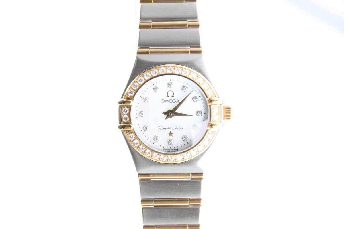 Used OMEGA Constellation Mini 1267.75 18K Gold Steel Diamond 23mm Watch - RYBrandshop