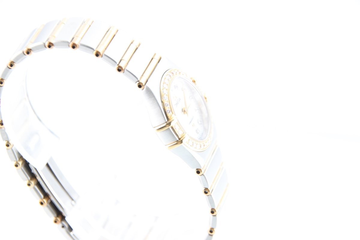Used OMEGA Constellation Mini 1267.75 18K Gold Steel Diamond 23mm Watch - RYBrandshop