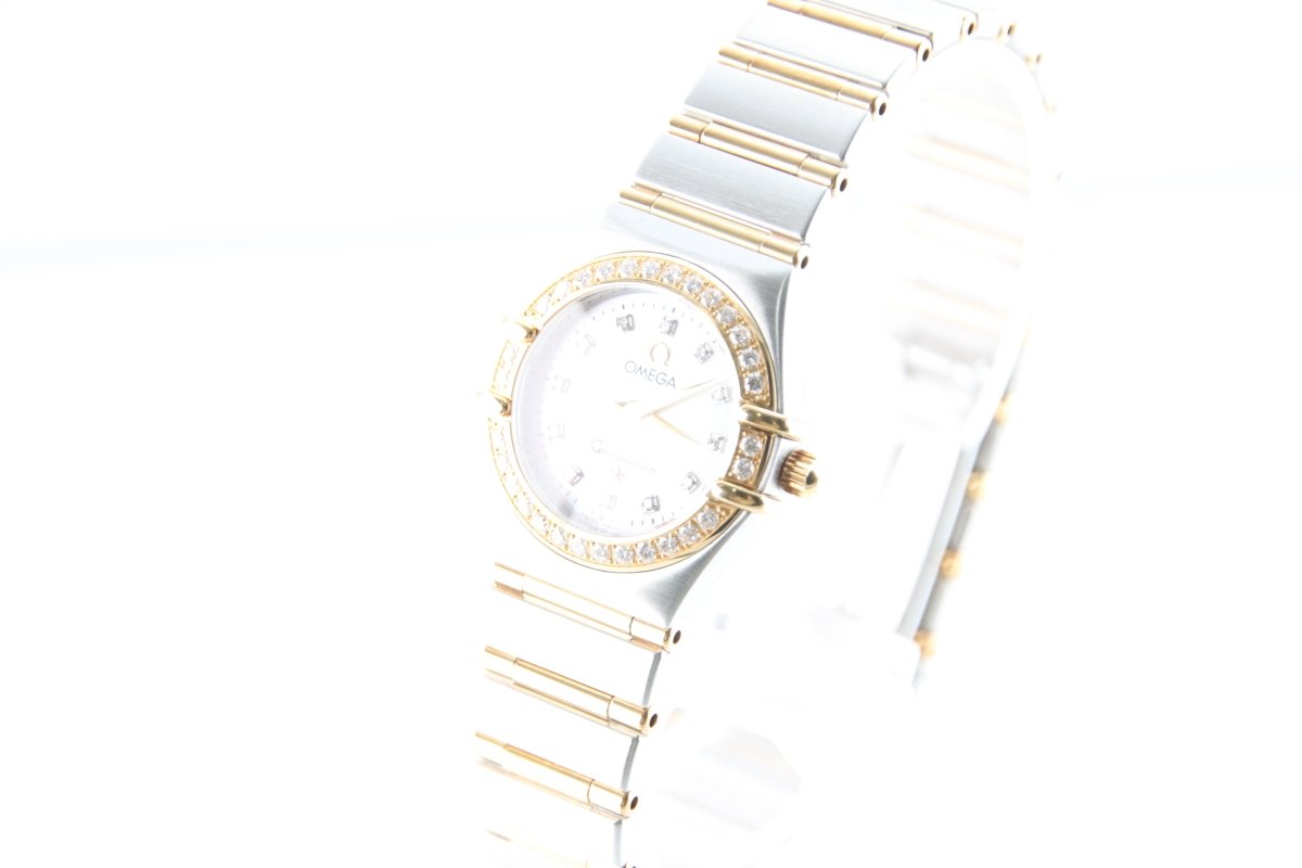 Used OMEGA Constellation Mini 1267.75 18K Gold Steel Diamond 23mm Watch - RYBrandshop