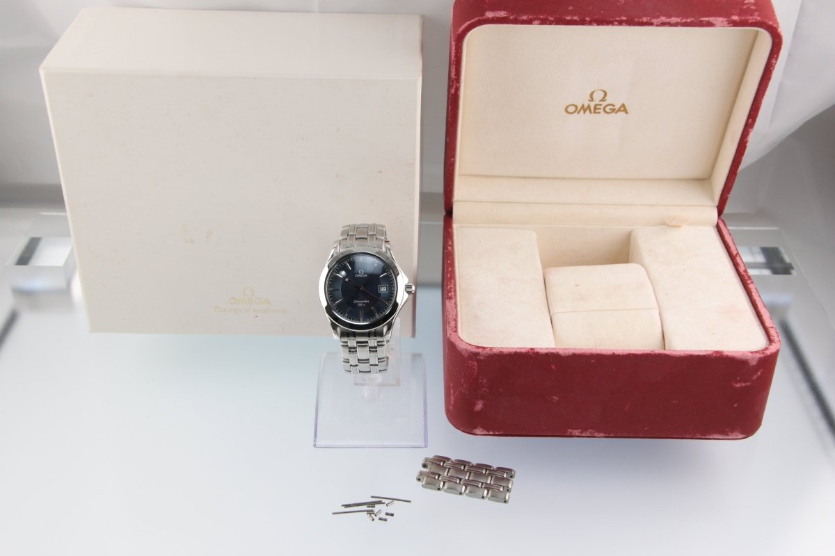 Used OMEGA Seamaster 120m 2511.81 Blue Wave Dial Quartz 36mm Men's Watch - RYBrandshop