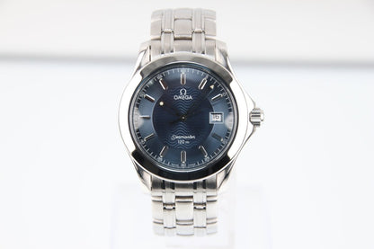 Used OMEGA Seamaster 120m 2511.81 Blue Wave Dial Quartz 36mm Men's Watch - RYBrandshop