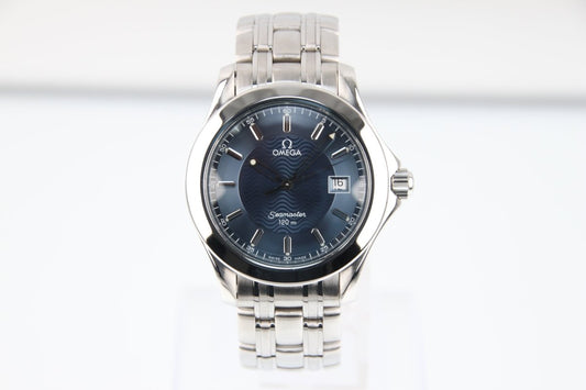 Used OMEGA Seamaster 120m 2511.81 Blue Wave Dial Quartz 36mm Men's Watch - RYBrandshop