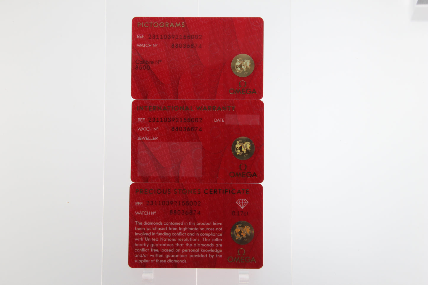 Brand New OMEGA Seamaster Aqua Terra 150M Mother of Pearl Diamond 38.5mm Unused