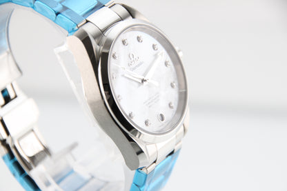 Brand New OMEGA Seamaster Aqua Terra 150M Mother of Pearl Diamond 38.5mm Unused