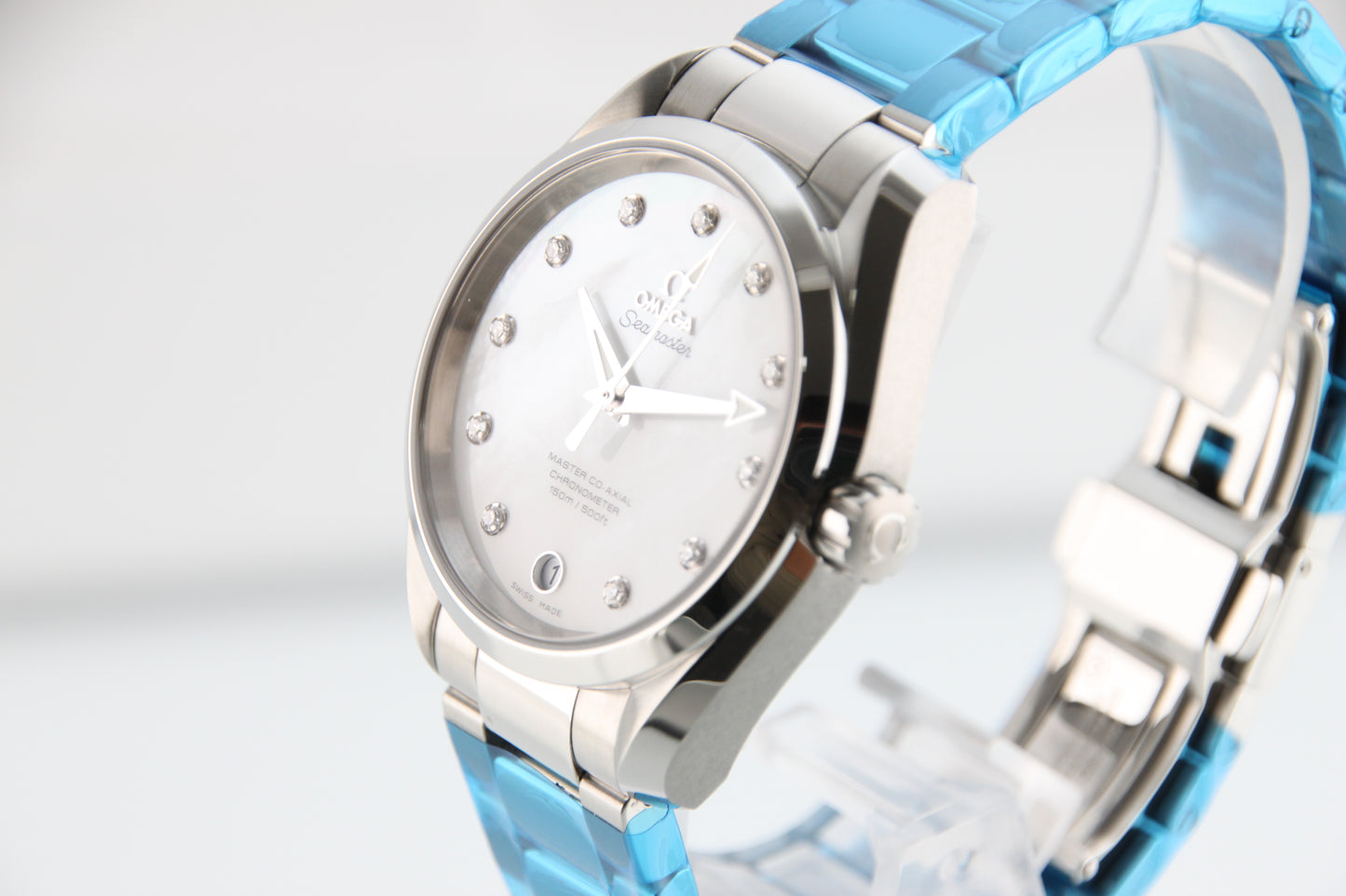 Brand New OMEGA Seamaster Aqua Terra 150M Mother of Pearl Diamond 38.5mm Unused
