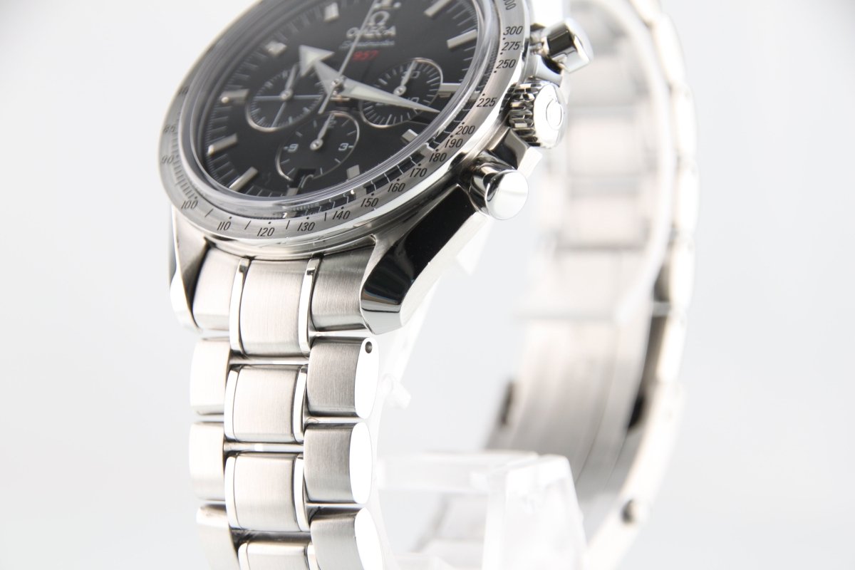 Used OMEGA Speedmaster Broad Arrow 1957 321.10.42.50.01.001 Black Automatic Full Set - RYBrandshop