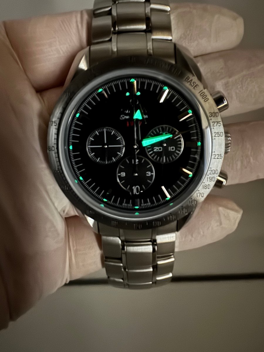 Used OMEGA Speedmaster Broad Arrow 1957 321.10.42.50.01.001 Black Automatic Full Set - RYBrandshop