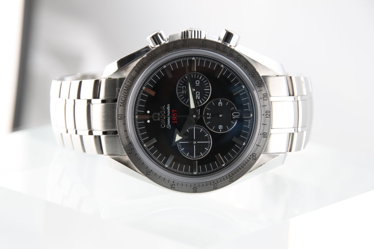 Used OMEGA Speedmaster Broad Arrow 1957 321.10.42.50.01.001 Black Automatic Full Set - RYBrandshop