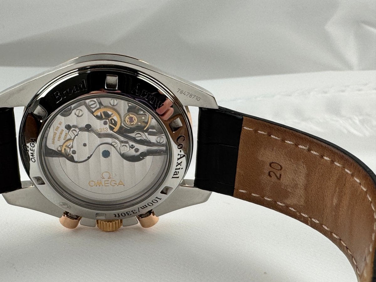 Used OMEGA Speedmaster Broad Arrow 1957 Rose Gold Bezel 321.93.42.50.13.001 Serviced - RYBrandshop